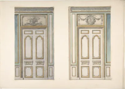 Two Designs for Doorways with Alternate Overdoor Decoration