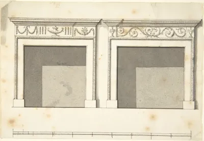 Two Designs for Mantels in the Adam Style