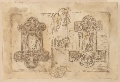 Two designs for ornamental plaques