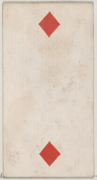 Two Diamonds, from the Playing Cards series (N84) to promote Turkish Cross-Cut Cigarettes for W. Duke, Sons and Co.