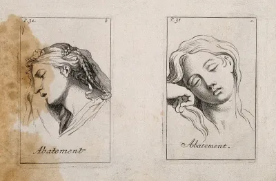 Two faces expressing dejection