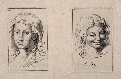 Two faces showing joy and laughter