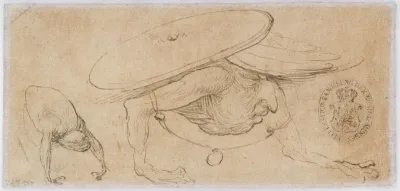 Two fantasy creatures (verso)