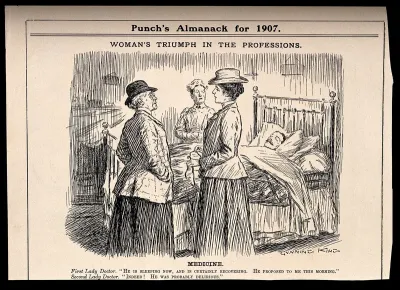 Two female doctors discussing a patient
