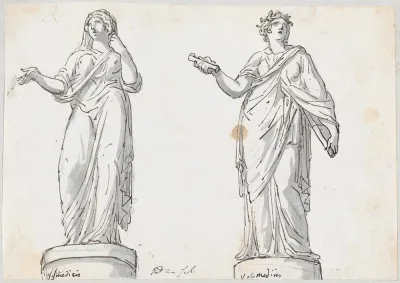Two Female Figures from the Villa Medici