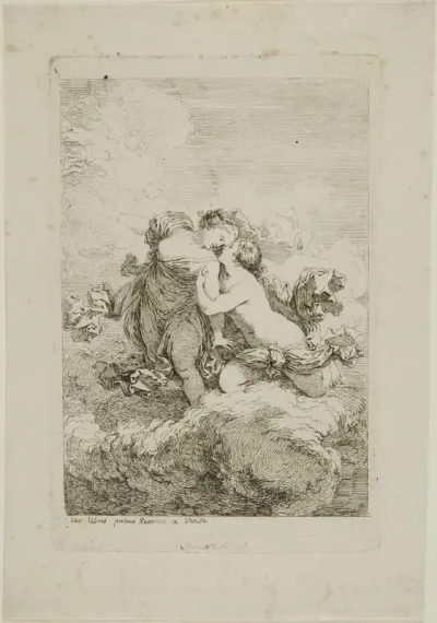 Two Female Figures on a Cloud