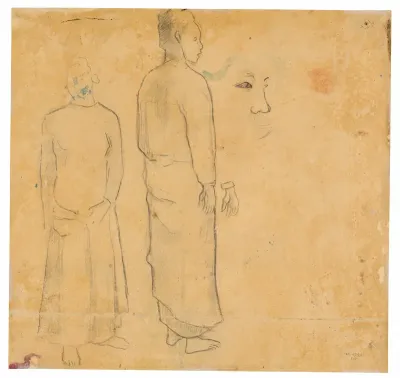 Two Figures (related to the painting Tahitian Landscape)