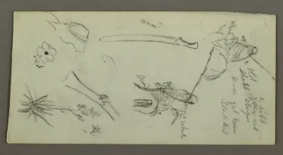 Two Figures Riding Horses, Carrying Spears, Sword, Lower Part of A Gun, etc., possibly