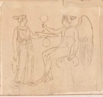 Two Figures with a Mirror