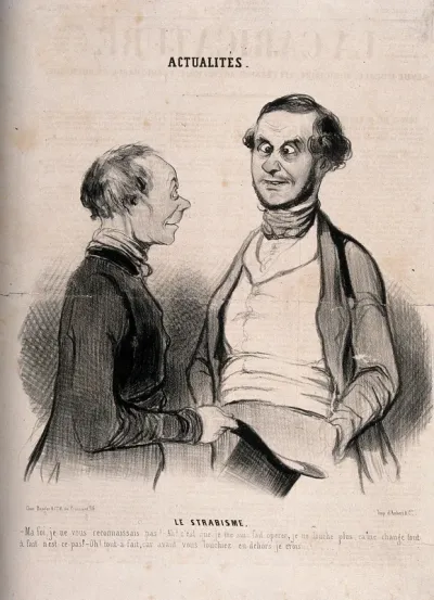 Two friends conversing about a recent operation for strabismus