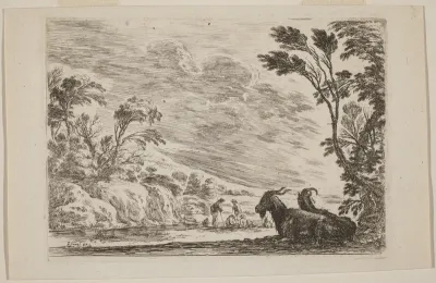 Two Goats Lying Down