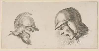 Two Heads of Old Soldiers