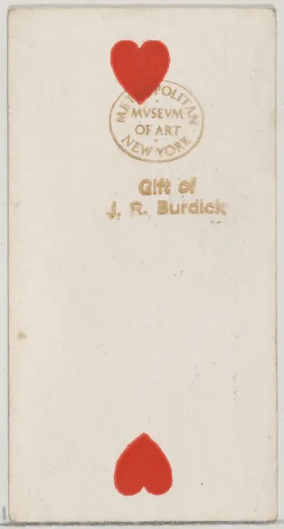 Two Hearts, from the Playing Cards series (N84) to promote Turkish Cross-Cut Cigarettes for W. Duke, Sons and Co.