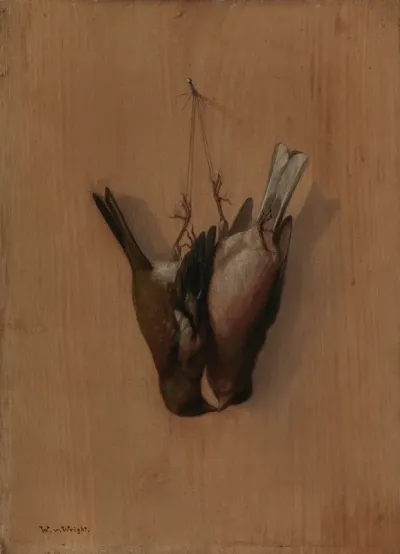 Two Hung Chaffinches