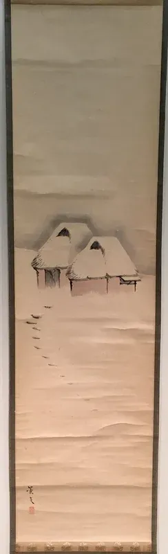 Two Huts in Snow