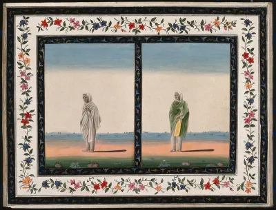 Two Indian women dressed in different clothes