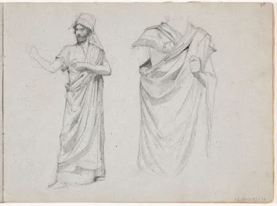 Two Male Figures Dressed in Togas
