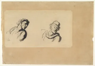 Two Male Heads