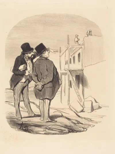 Two Men Amid Ruins