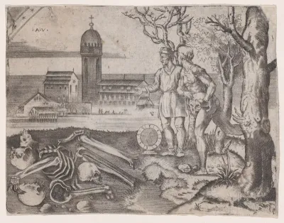 Two Men at a Cemetery
