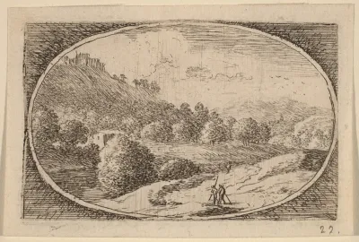Two Men Carrying Staffs