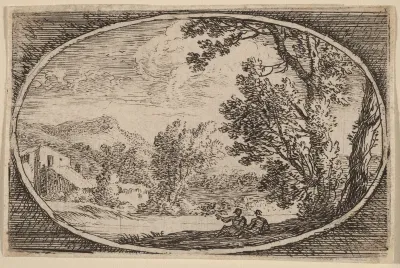 Two Men Seated Near the Waterside