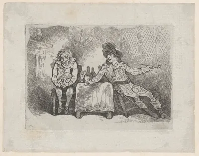 Two Men Smoking and Drinking (Charles and Jack Bannister in Henry IV, Part I)