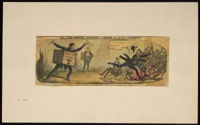 Two men, wrongly confined by Dr George Man Burrows in his lunatic asylum in Clapham, win a legal case against him and force him to flee