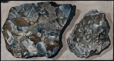 Two mineral specimens found in the Fossa Grande on Mount Vesuvius