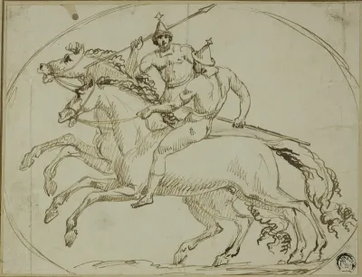 Two Mounted Warriors