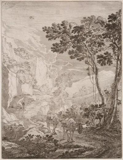 Two Mules, from the series Italianate Landscapes