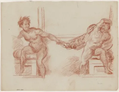 Two Nude Figures