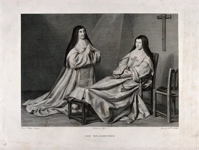 Two nuns at prayer