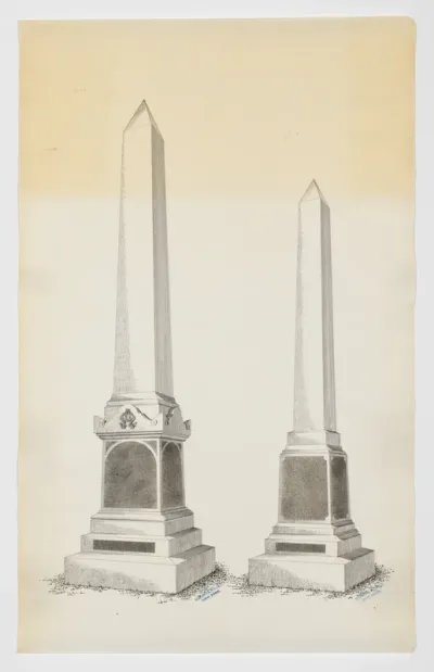 Two Obelisk Grave Monuments, Nos. 946, 1319