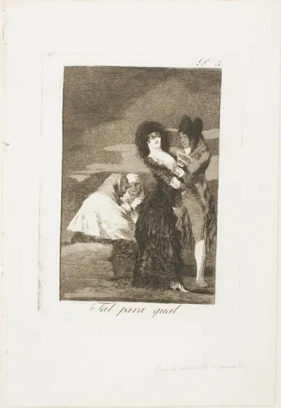 Two of a Kind, plate five from Los Caprichos