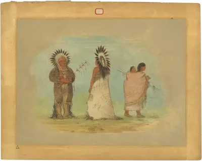Two Ottoe Chiefs and a Woman