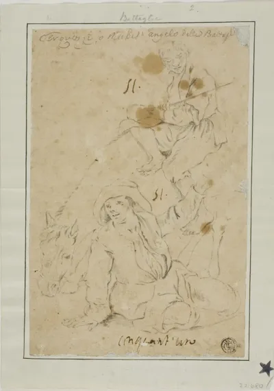 Two Peasants with Donkey