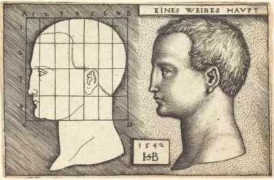 Two Profile Studies of a Woman's Head