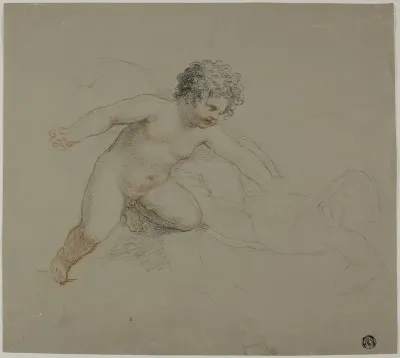 Two Putti Fighting