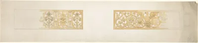 Two Rectangular Ornaments with Strapwork, Foliage and an Eagle