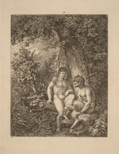 Two Satyrs in a Forest