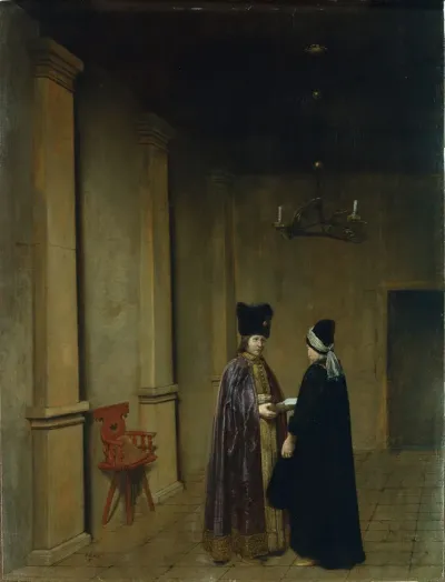 Two Scholars in a High Room