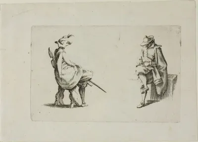 Two Seated Men, from The Caprices