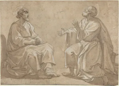 Two Seated Saints