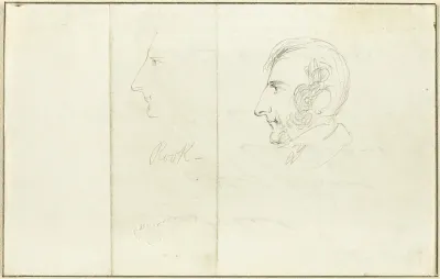 Two Self-Portraits in Profile