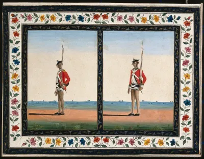 Two sepoys (soldiers) in British uniform