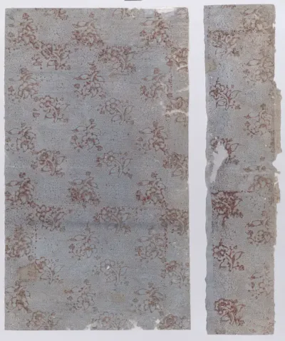 Two sheets with overall floral and dot pattern