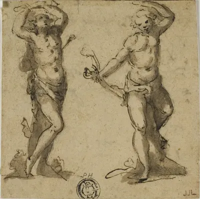 Two Sketches of Saint Sebastian