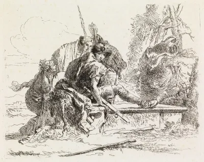 Two Soldiers and Two Women, from Vari Capricci
