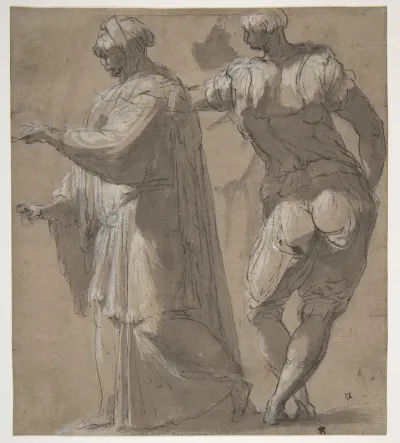 Two Standing Male Figures
